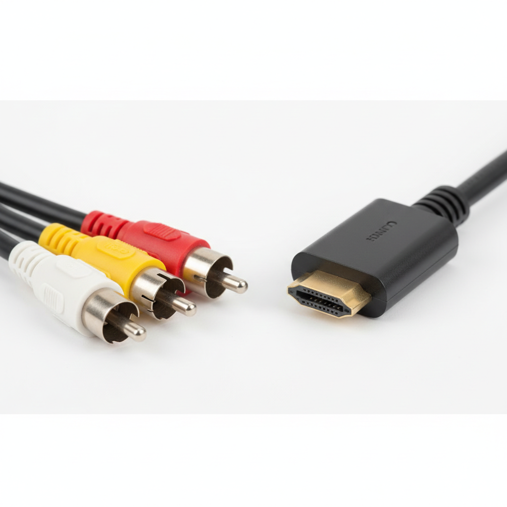 アナログ端子(赤白黄)とHDMI端子の比較